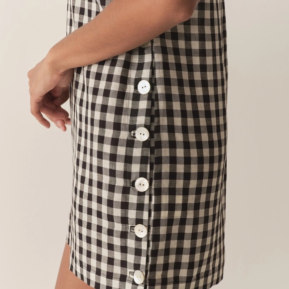 Doen CORALIE DRESS in BLACK MARILYN GINGHAM - Picture 2 of 6